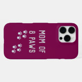 Mom of 8 paws iPhone hoesje (Achterkant horizontaal)
