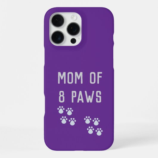 Mom of 8 paws iPhone hoesje (Achterkant)