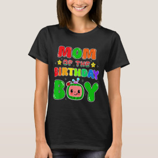 Mom Of The Birthday Boy Funny Melon Family Party M T-shirt