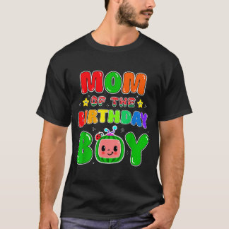 Mom Of The Birthday Boy Funny Melon Family Party M T-shirt