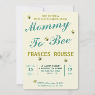 MOM OM DE INVITATIE VAN HET BABY SHOWER VAN DE KUS KAART