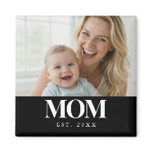 MOM Opgericht Witte Typografie Foto Cadeau