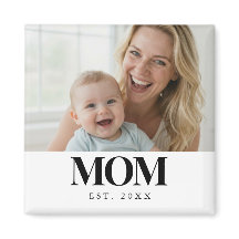 MOM Opgericht Zwarte Typografie Foto Cadeau