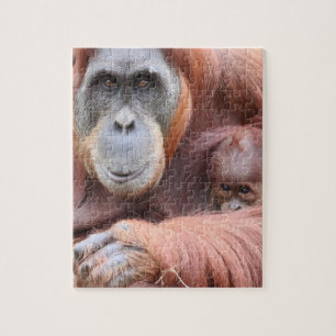 MOM ORANGUTAN MET BABY JIGSAW PUZZLE LEGPUZZEL