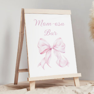 Mom-osa Bar Baby shower Tafelteken Poster