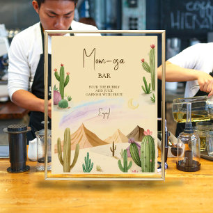 Mom-osa Desert Oh Cactus Boho Arch Baby shower Poster