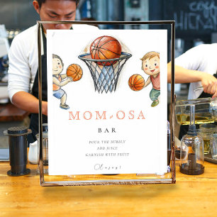 Mom-osa Onze Kleine Champ Basketbal Baby shower Poster