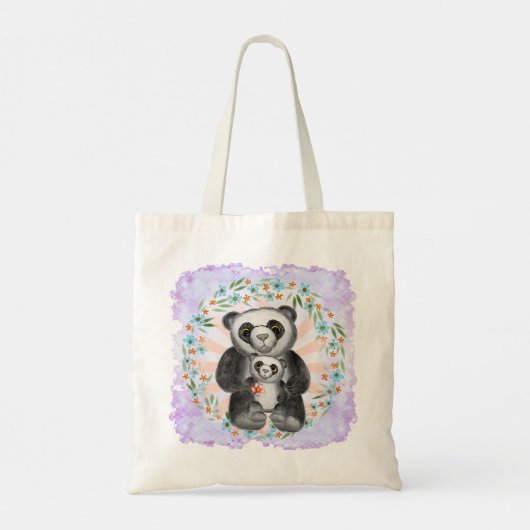 Mom Panda Beer Love custom Tote Bag (Achterkant)