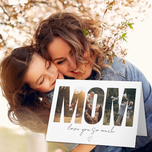 MOM Photo Collage Card – Custom Message Bedankkaart