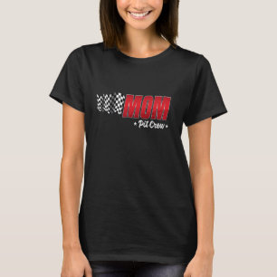 Mom Pit Crew Race Auto Verjaardag Familie Racing V T-shirt