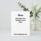 Mom Quote Post card Mom's Gift Briefkaart (Staand voorkant)