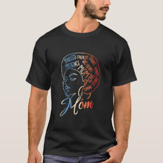 Mom Retro  Inspirerend Word Cloud Mama M T-shirt