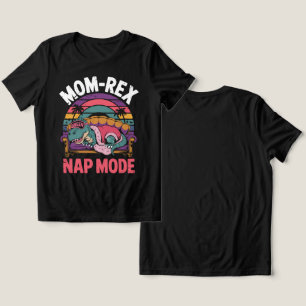 Mom-Rex Nap Mode – Grappige Ontspannende Dinosauru Tri-Blend Shirt