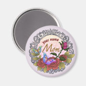 Mom Roos Rosebud custom Magneet (Voorkant / Achterkant)