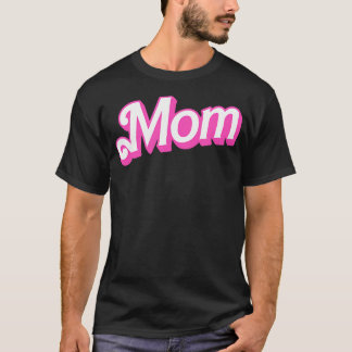 Mom Roze Wit Overlapping Font Halloween Kostuum T-shirt