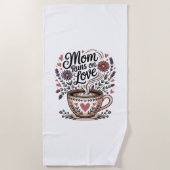 Mom Runs On Love Strandlaken (Voorkant)