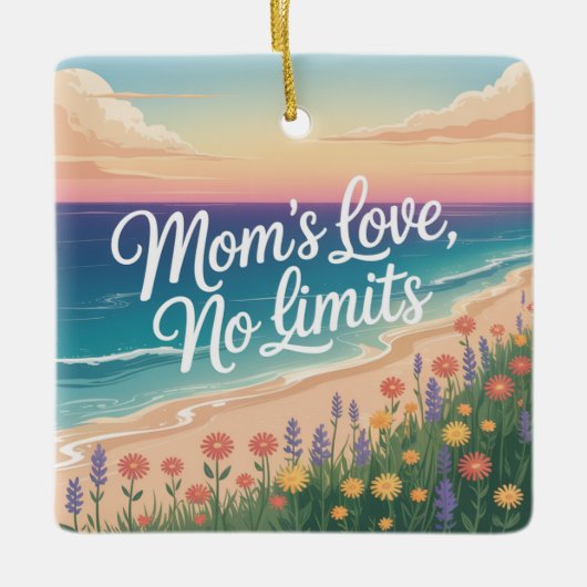Mom’s Love, No Limits Keramisch Ornament (Voorkant)