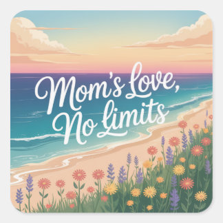 Mom’s Love, No Limits Vierkante Sticker