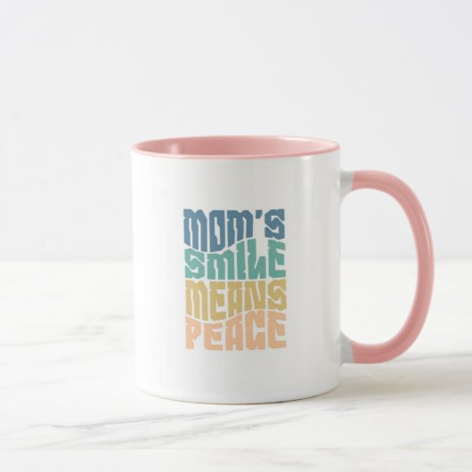 Mom’s Smile Means Peace – Green & Orange Mug (Droite)