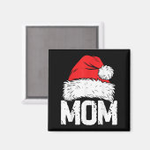 Mom Santa Christmas Family Matching Pajamas Mama X Magneet (Voorkant / Achterkant)