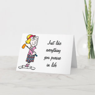 "MOM" SCOORT EEN GAT IN ÉÉN IN GOLF EN EEN MOEDER  KAART