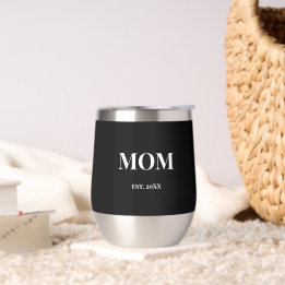 MOM Script opgericht 20XX Vet witte tekst Zwart