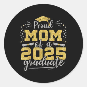 Mom Senior 2025 Trotse moeder van een CL van 2025 Ronde Sticker