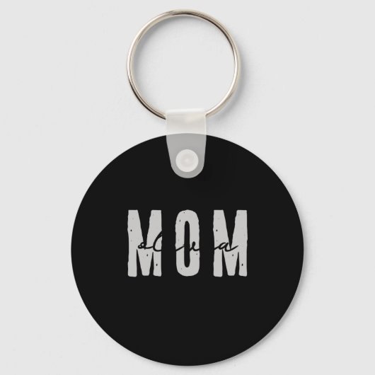 Mom Since 20xx Modern Simple Preppy Sleutelhanger (Voorkant)