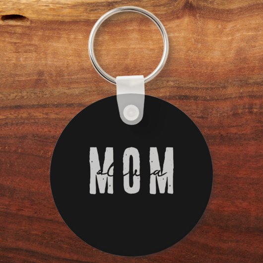 Mom Since 20xx Modern Simple Preppy  Sleutelhanger (Voorkant)