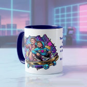 Mom & Son: Neon Drive Personalized Mug