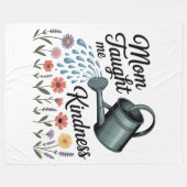 Mom Taught Me Kindness Fleece Deken (Voorkant (Horizontaal))