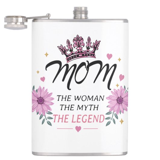 Mom The Legend Mother's Day Gift Heupfles (Geopend)