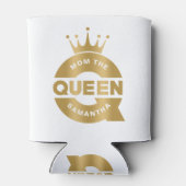 Mom The Queen Gold Creatieve Typografie Blikjeskoeler (Achterkant)