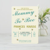MOM TO BEE CUT BABY SHOWER INVITATION (Debout devant)