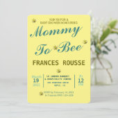 MOM TO BEE CUT BABY SHOWER INVITATION (Debout devant)