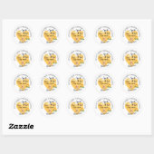 Mom-to-Bee Honey Beer Baby shower Ronde Sticker (Vel)