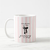 Mom to Granny Est Mug with Bow (Gauche)