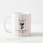 Mom to Mawmaw Est Mug with Bow (Gauche)