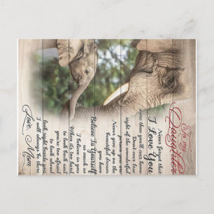 Mom To My Daughter Letter, Girl Birthday Gift Aankondigingskaart