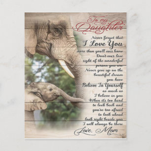 Mom To My Daughter Letter, Girl Birthday Gift Flyer