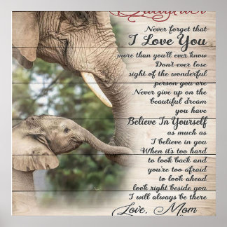 Mom To My Daughter Letter, Girl Birthday Gift Poster