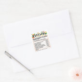 MOM-voedingsfeiten Vierkante Sticker (Envelop)