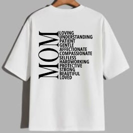 Mom Word Art T-shirt - Loving Moederdag Gift