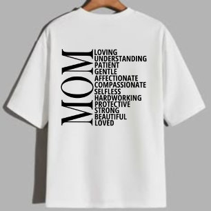 Mom Word Art T-shirt - Loving Moederdag Gift