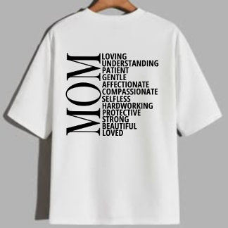 Mom Word Art T-shirt - Loving Moederdag Gift