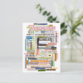 Mom Word Collage Briefkaart (Staand voorkant)