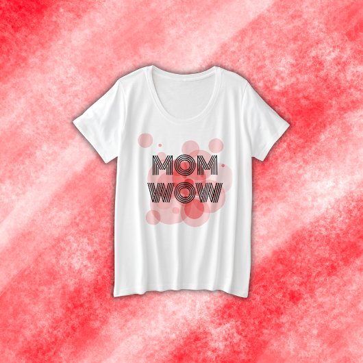 MOM WOW noir sur rouge |