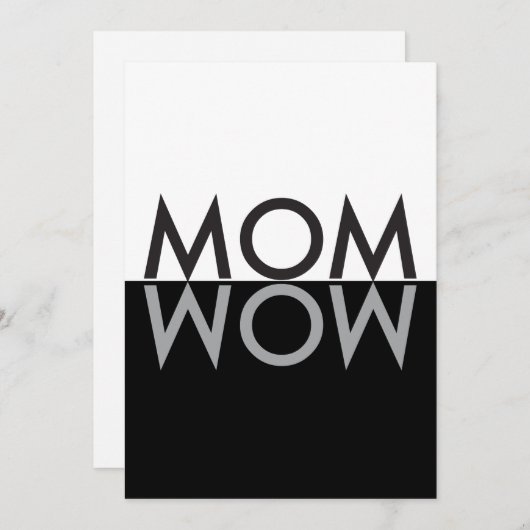 MOM Wow PERSONALIZED KAART (Voorkant / Achterkant)