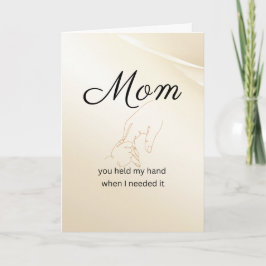Mom You Held My Hand Greeting Card Gold Kaart