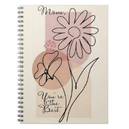 Mom, You’re the Best | Floral Line Notitieboek